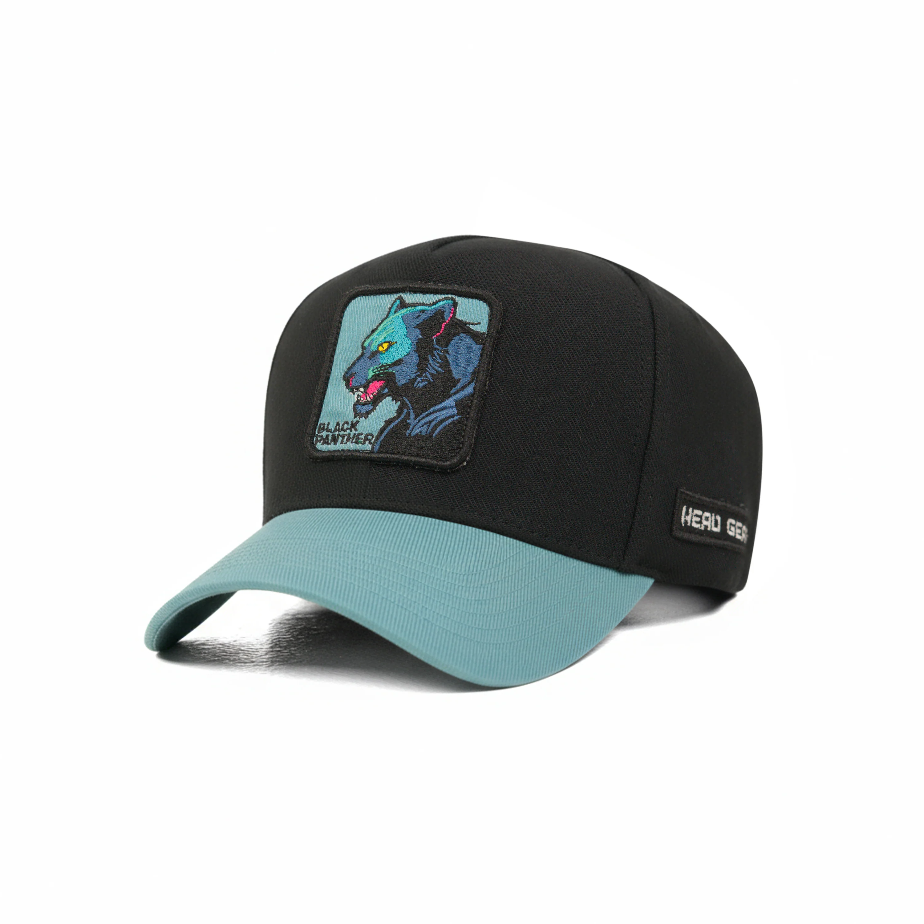 HEAD GEAR BLACK PANTHER 3D PATCH PREMIUM HIGH CROWN CAP - Image 5