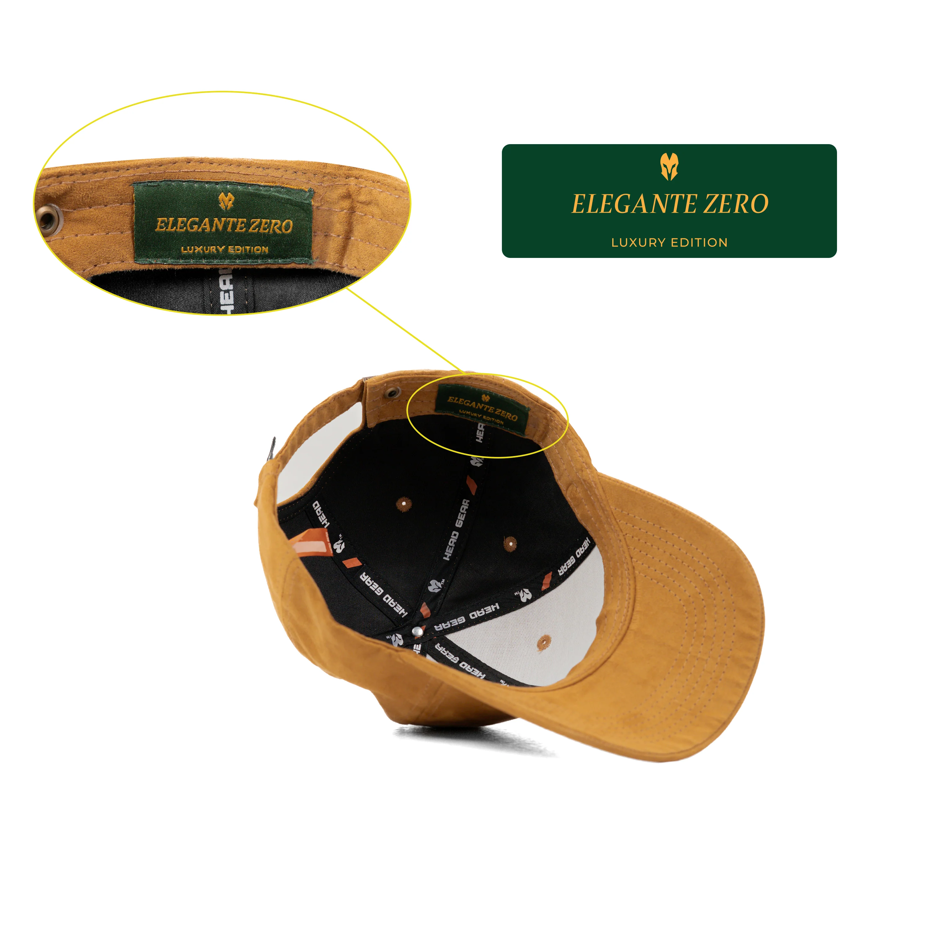 HEAD GEAR ELEGANTE ZERO BROWN CAP (NO LOGO) - Image 14